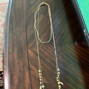 Adjustable gold dangle necklace